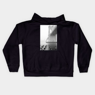 Brooklyn Bridge vertical Kids Hoodie